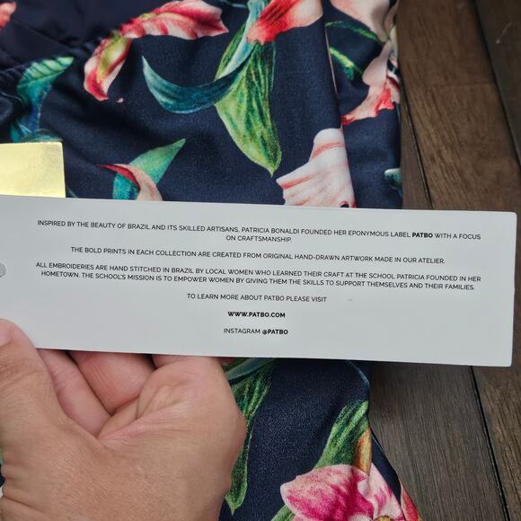 PatBO Laelia One-Piece Swimsuit Women’s M NEW Halterneck Floral Cutout Resort - Picture 15 of 16